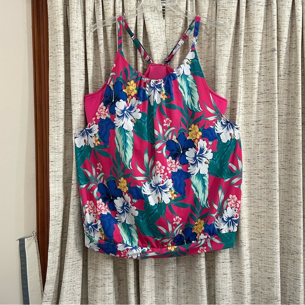 Swim by Cacique Blouson Swim Tankini with No-Wire Bra - 26